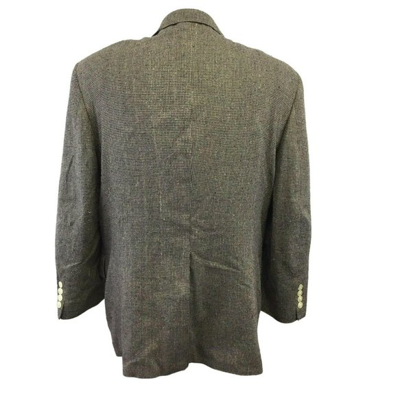 Savile Row Suit Jacket Blazer Sports Coat Mens 44R Gray 6 Pocket Saville - Picture 3 of 10